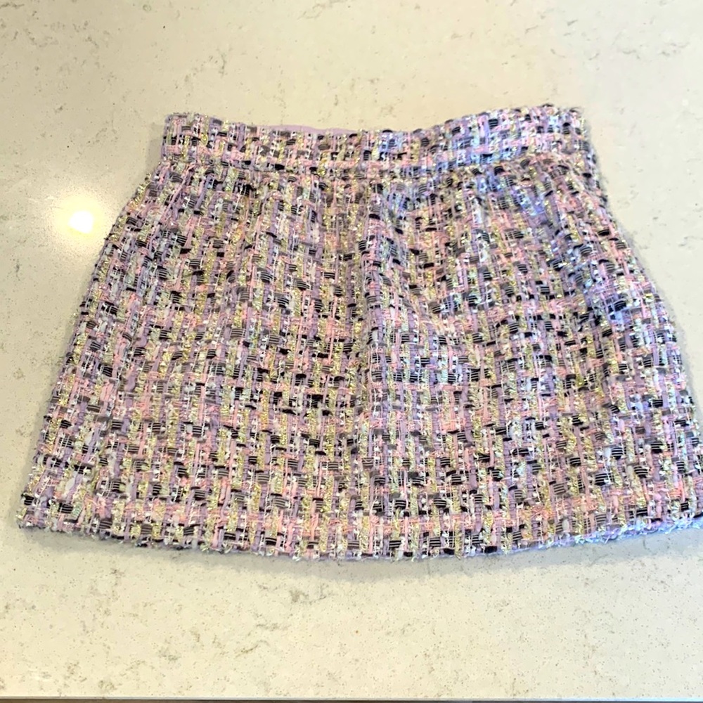 Janie & Jack pastel sparkle tweed skirt-Like New!